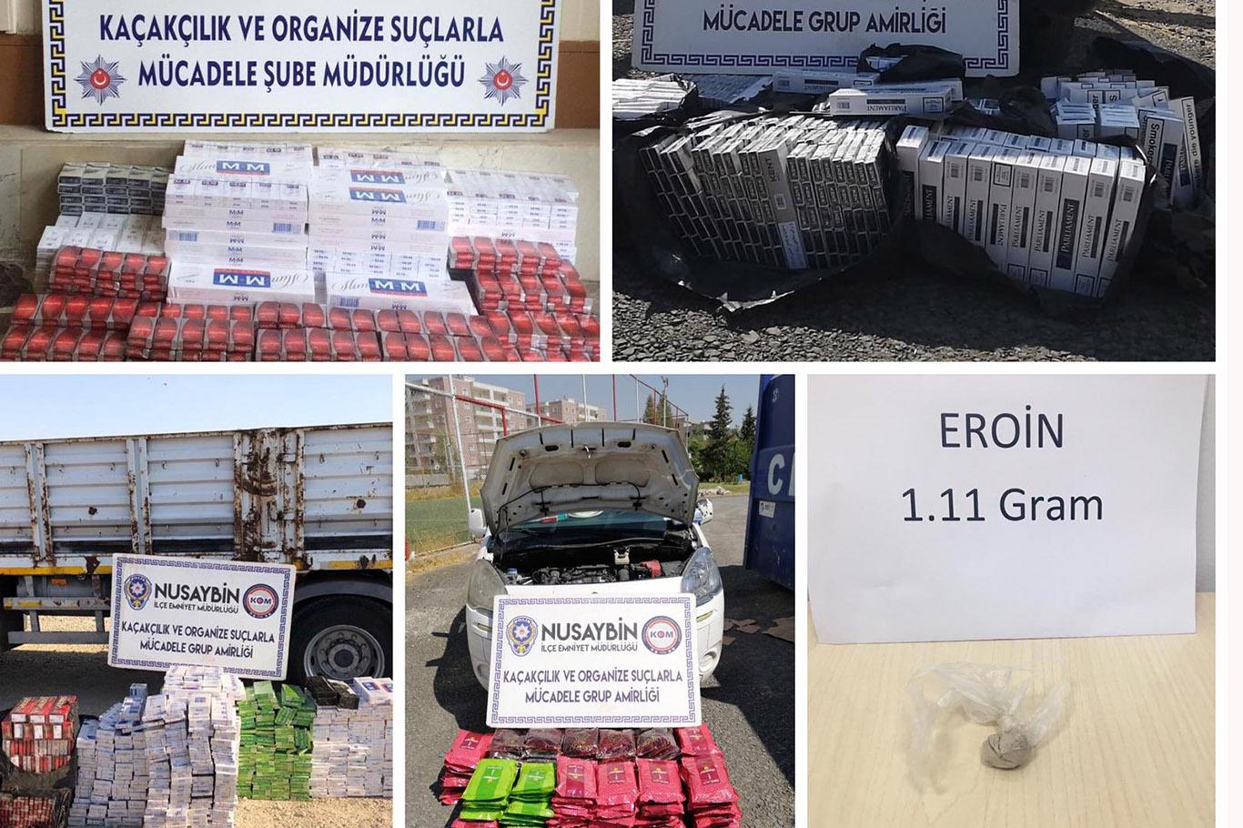 Mardin’de 12 bin paket gümrük kaçağı sigara ele geçirildi